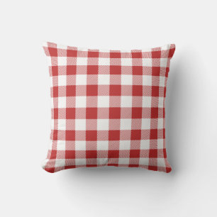 Red Gingham Pattern Cushion