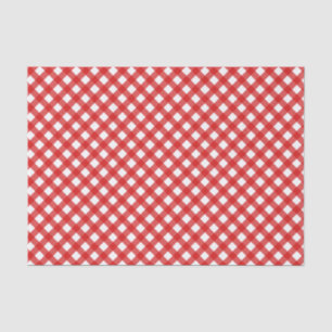 Red Gingham Pattern Tissue Paper