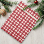 Red Gingham Plaid Traditional Minimal Christmas Wrapping Paper<br><div class="desc">This sweet classic design features a classic hand drawn red gingham plaid for that cosy,  traditional holiday feeling with a hint of whimsy. Original art by Malissa Melrose.</div>