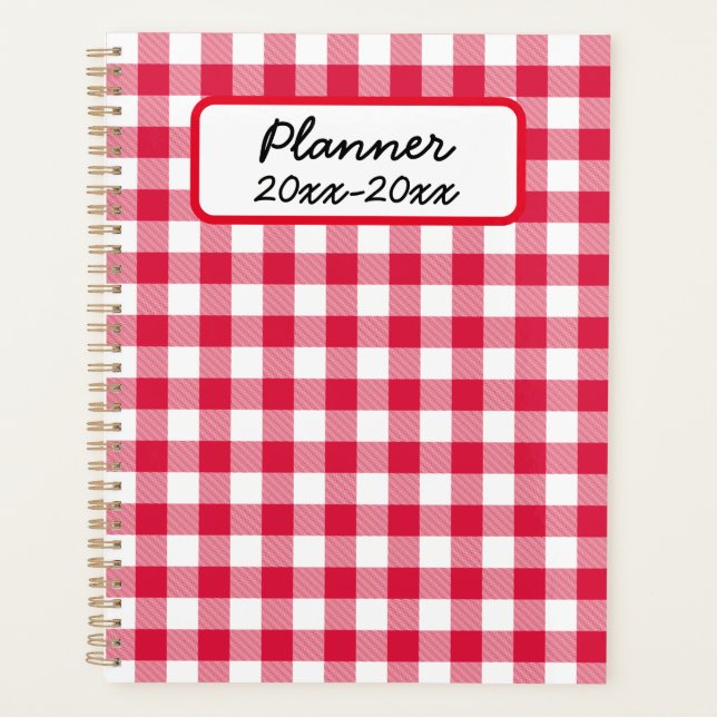 Red Gingham Planner (Front)