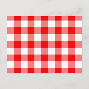 Red Gingham Postcard
