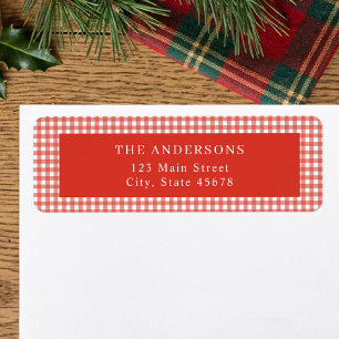 Red Gingham Return Address
