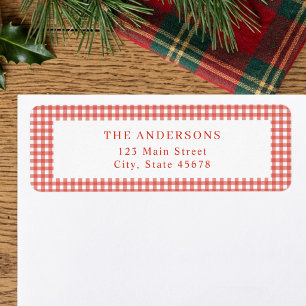 Red Gingham Return Address