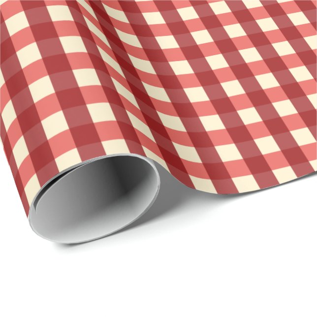 Red Gingham Wrapping Paper (Roll Corner)