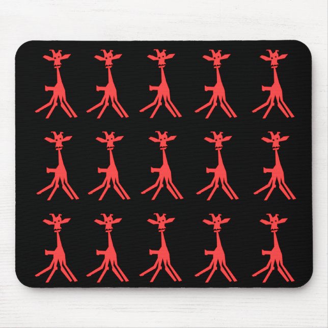 Red Giraffe Mousepad (Front)