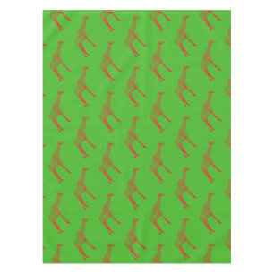 Red Giraffe Stencil Tablecloth