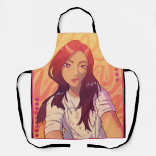 Red girl Anime Apron