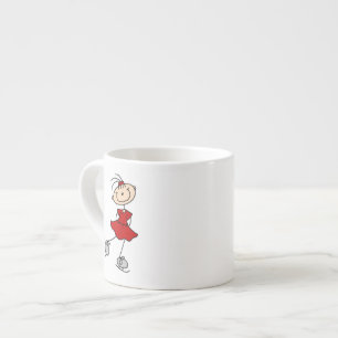 Red Girl Ice Skater T-shirts and Gifts Espresso Cup