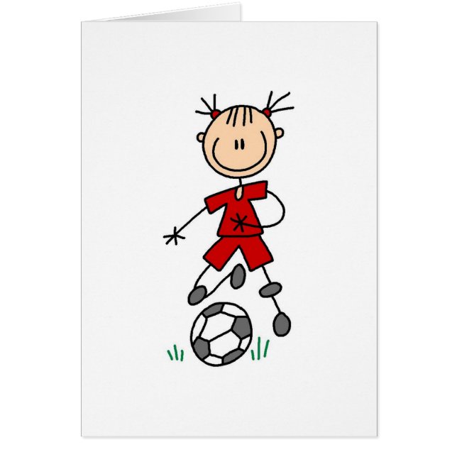 Red Girls Soccer Card (Front)