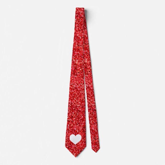 RED GIRLY GLITTER TIE (Front)