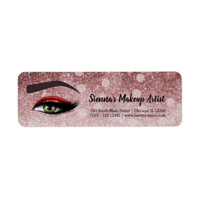 Red glam lashes eyes | makeup artist (Front)