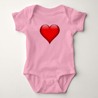 Red Glass Heart Customisable Baby Bodysuit