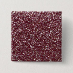 Red Glitter 15 Cm Square Badge