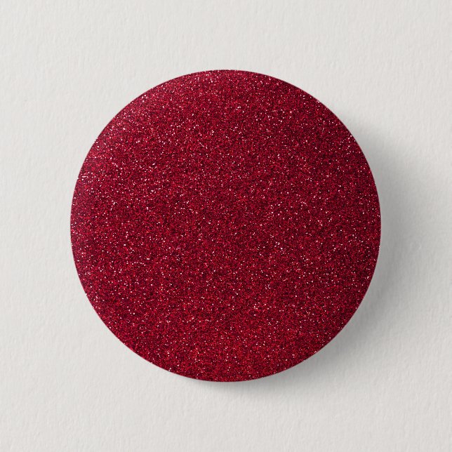 Red Glitter 6 Cm Round Badge (Front)