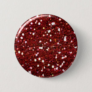 Red Glitter Button