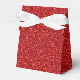 Red Glitter Christmas Favour Box