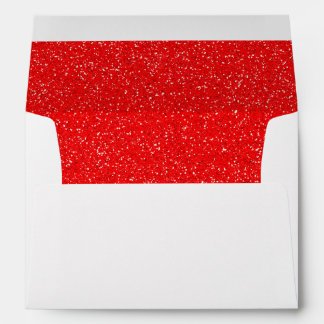 Red glitter Christmas invite envelope