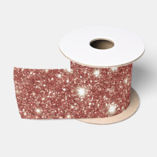 Red Glitter Christmas Satin Ribbon