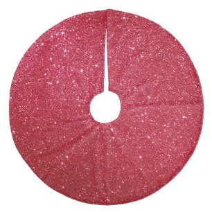 Red Glitter Christmas Tree Skirt – Festive Decor