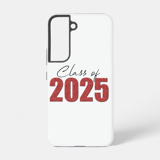 Red Glitter Class of 2025 Samsung Galaxy S22 Case (Back)
