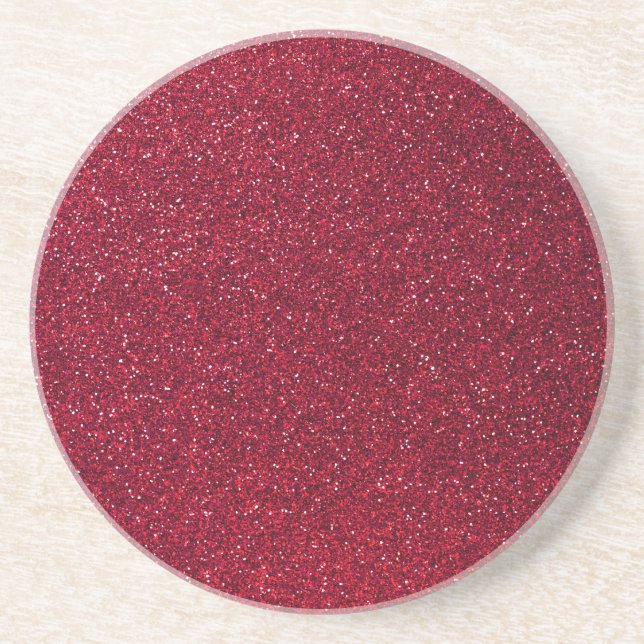 Red Glitter Coaster (Front)