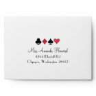 Red Glitter Destiny Vegas Wedding Reply Envelope