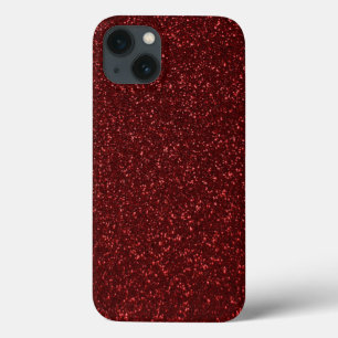 Red Glitter Effect iPhone 13 Case