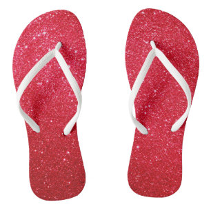 Red Glitter Flip Flops