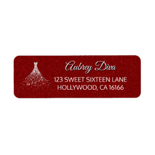 Red Glitter Glam Diamonds Dress