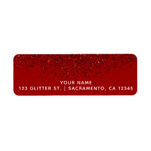 Red Glitter Glam Sparkle Elegant Chic Party