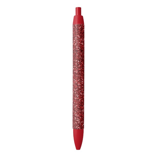 Red Glitter Glitz           Black Ink Pen (Front Vertical)