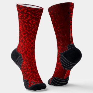 red glitter heart socks