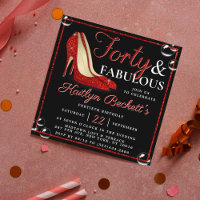 Red Glitter High Heels | Forty & Fabulous Birthday