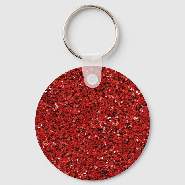 Red Glitter Key Ring (Front)