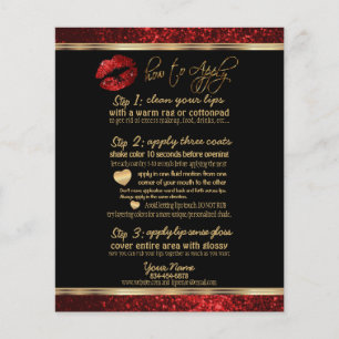 Red Glitter Lip 💋 Instructions on Black Flyer