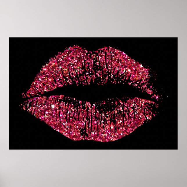 Red Glitter Lips #2 Poster (Front)