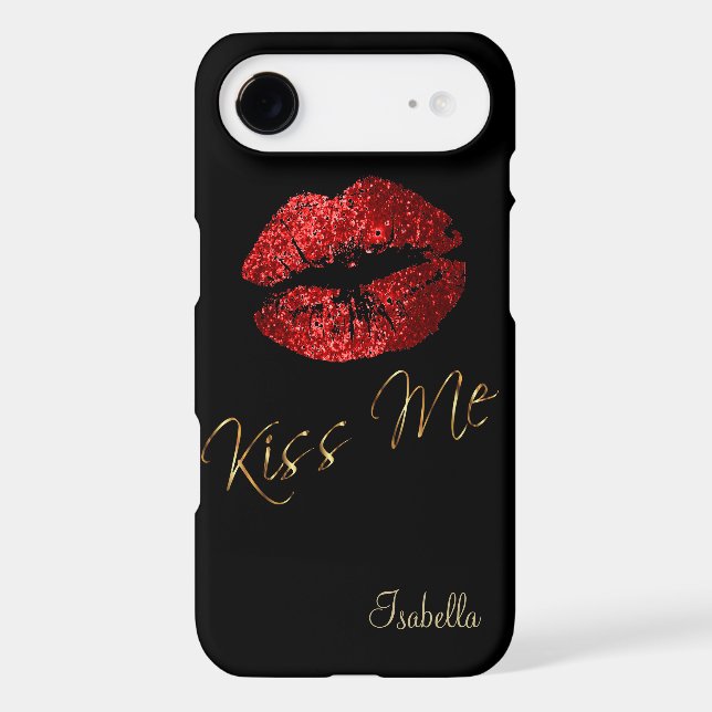 Red Glitter Lips - Kiss Me (Back)