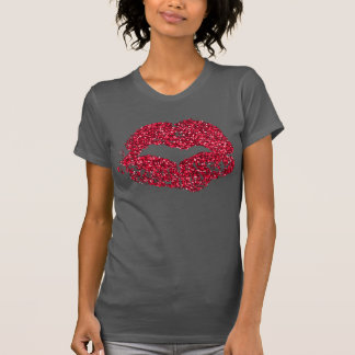 Red Glitter Lips Shirt