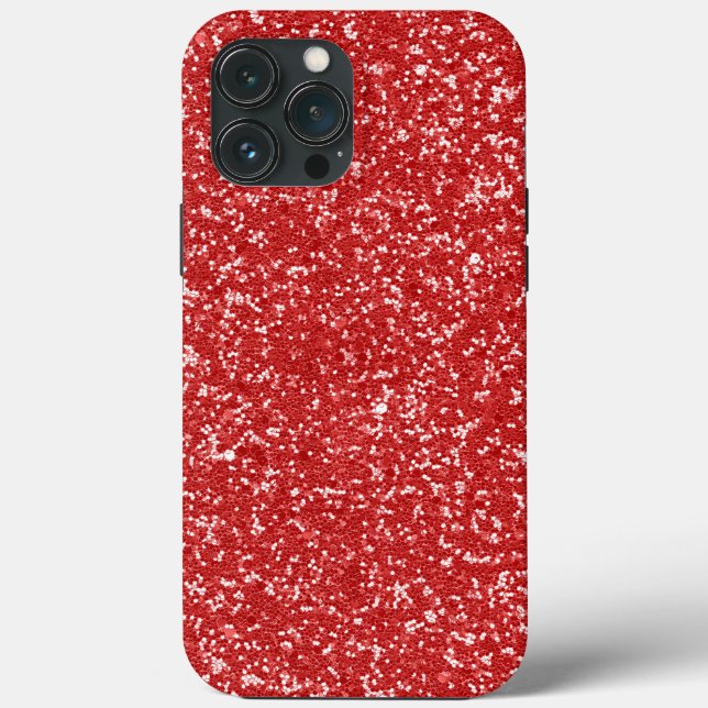 Red Glitter Look Case-Mate iPhone Case (Back)