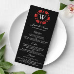 Red Glitter Monogram Poker Chip Casino Wedding Menu<br><div class="desc">Celebrate in style with these trendy casino themed wedding menus. The design is easy to personalise with your own wording and your family and friends will be thrilled when they receive these fabulous wedding menu cards.</div>