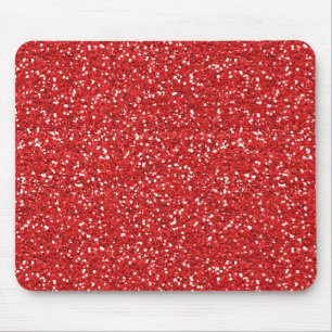 Red Glitter Mouse Mat