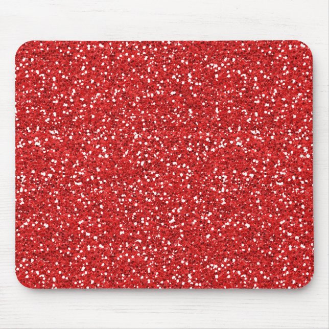 Red Glitter Mouse Mat (Front)