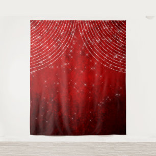 Red Glitter Photo Booth Backdrop Tapestry