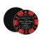 Red Glitter Poker Chip Casino Night Party