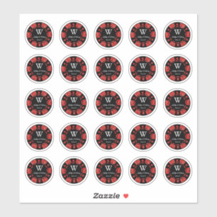 Red Glitter Poker Chip Casino Wedding Party 3cm