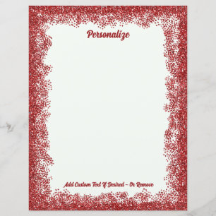 Red Glitter Sparkle Glam Personalised