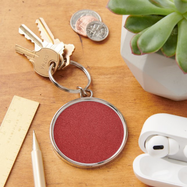 Red Glitter, Sparkle, Glitter Background Key Ring (Desk)