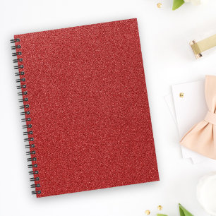 Red Glitter, Sparkle, Glitter Background Notebook