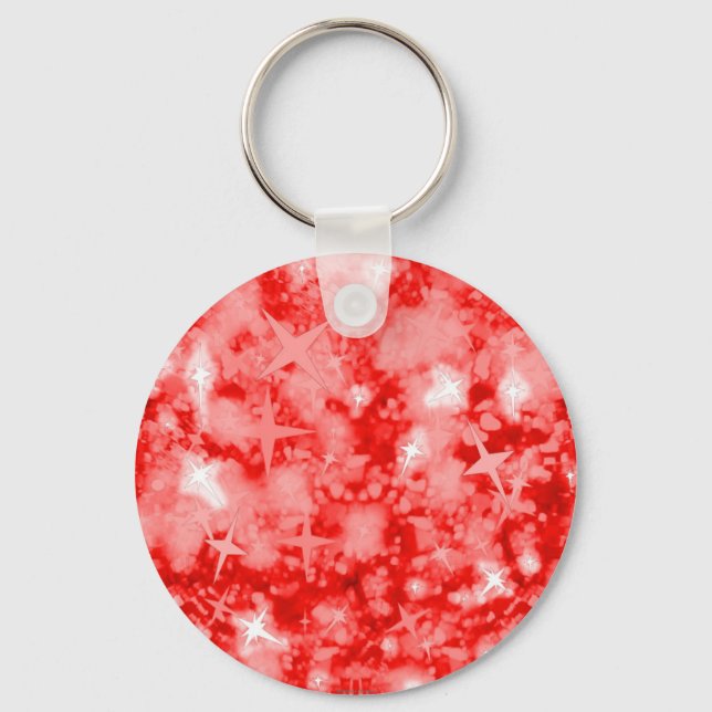 Red glitter sparkly keychain (Front)