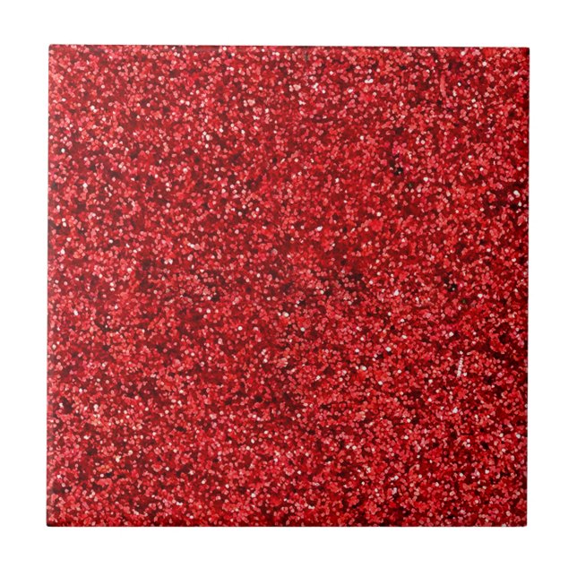 Red Glitter Tile (Front)